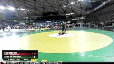 110 lbs Cons. Semi - Deion Flores, Othello Wrestling Club vs Bentley Mattern, Scrap Yard Garage Wrestling