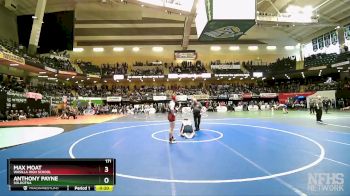 171 lbs Cons. Round 3 - Anthony Payne, Soldotna vs MAX MOAT, Wasilla High School