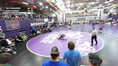 132 lbs Champ. Round 2 - Logan Clairmont, Polson vs Billy Weisgerber, Mead