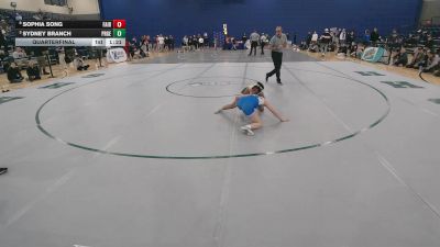 100 lbs Quarterfinal - Sydney Branch, Prince George vs Sophia Song, Fairfax