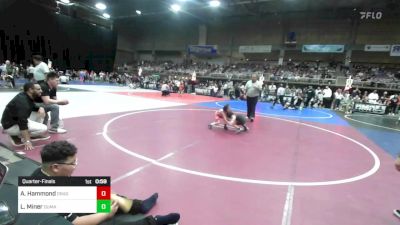 46 lbs Quarterfinal - Annelynn Hammond, Dragon Wrestling Club vs Lane Miner, Dumas WC