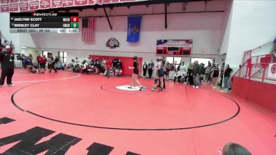JH 155 lbs Semifinal - Brinley Clay, Southmoore JH vs Jaelynn Scott, Mustang JH