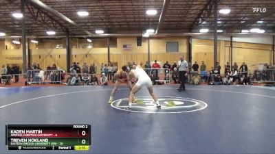 174 lbs Round 2 (6 Team) - Treven Hokland, Eastern Oregon University (OR) vs Kaden Martin, Arizona Christian University