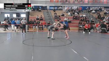 133 lbs Semifinal - Tanner Halling, Frostburg State vs Brady Baker, Pitt-Johnstown