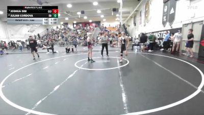 144 lbs Cons. Round 5 - Julian Cordova, Rancho Mirage vs Joshua Sim, Lutheran/Orange