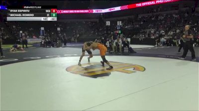 144 lbs 3rd Place - Ryan Espiritu, Vacaville (SJ) vs Michael Romero, St. John Bosco (SS)