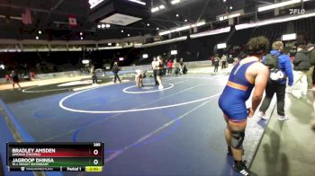 285 lbs Champ. Round 3 - Jagroop Dhinsa, W.J. Mouat Secondary vs Bradley Amsden, Lincoln (Tacoma)