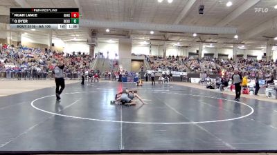 AA 106 lbs Quarterfinal - Noah Lance, Knoxville Halls High School vs Q Dyer, Bradley Central High School