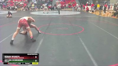 197 lbs Quarterfinal - Keyven Schroeder, Barton vs Ronan Wunsch, University Of Central Missouri