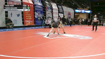 135 Class 1 lbs Cons. Round 3 - Danica Ballard, Smithville vs Paige Tihen, Ft. Zumwalt South
