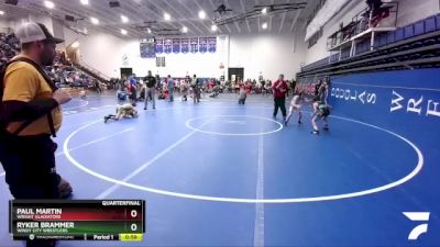 70 lbs Quarterfinal - Ryker Brammer, Windy City Wrestlers vs Paul Martin, Wright Gladiators