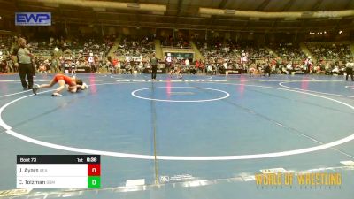 90 lbs Consi Of 16 #2 - Jax Ayars, Ayars Elite vs Cash Tolzman, Summit Wrestling Academy