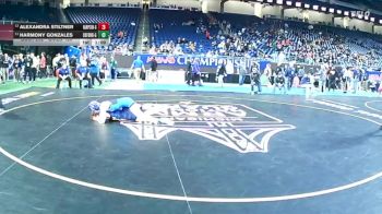 Girls-120 lbs Semifinal - Harmony Gonzales, Oxford (Girls) vs Alexandra Stiltner, Battle Creek Harper Creek (Girls)