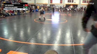 78 lbs Champ. Round 1 - Braxton McLaren, Hammerin Hawks vs Jon Madison, DC Elite