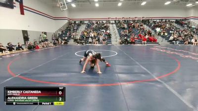 107 lbs Cons. Semi - Alexandria Green, Comal Smithson Valley (Girls) vs Kimberly Castaneda, Katy (Girls)