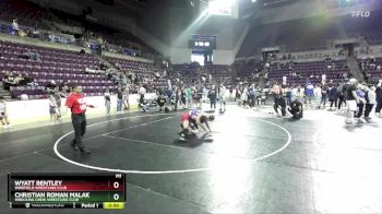 155 lbs Quarterfinal - Christian Roman Malak, Wrecking Crew Wrestling Club vs Wyatt Bentley, Widefield Wrestling Club