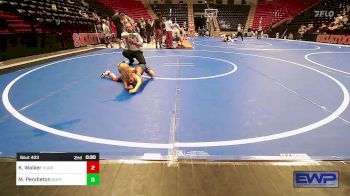 60 lbs Rr Rnd 2 - Grayson Claunch, Terminator Wrestling Academy vs Hailen Hiner, Pawnee Peewee Wrestling