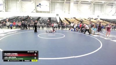 80 lbs Cons. Semi - Oliver Combs, B2 Wrestling Academy vs Leo DelPapa, Black Belt Wrestling Academy