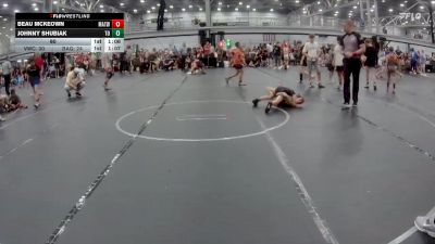 60 lbs Semis (4 Team) - Johnny Shubiak, The Outsiders vs Beau McKeown, Mat Assassins White