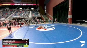 112 lbs Round 2 - Bianca Maez, Green River Grapplers Wrestling vs Allison LeBlanc, Powell Wrestling Club