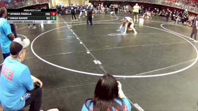 138 lbs Champ. Round 1 - Kirah Baker, Dundy County Stratton vs Athena Padilla, Junior Titans Wrestling Club