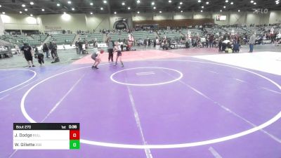 95 lbs 2nd Place - Jordan Dodge, Bulldog Wrestling Club vs Waycen Gillette, 208 Spartans