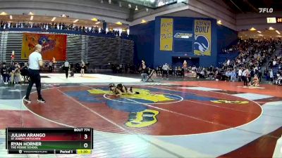 113 lbs Champ. Round 2 - Julian Arango, St Joseph Metuchen vs Ryan Horner, The Peddie School