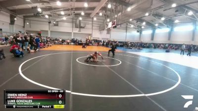 83 lbs Quarterfinal - Owen Heinz, NB Elite Wrestling Club vs Luke Gonzales, Randall Youth Wrestling Club