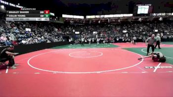 120 lbs Champ. Round 2 - Bradley Shaver, CWWA vs Collin Young, KAWA