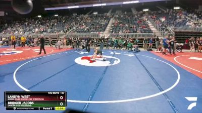 67 lbs Champ. Round 1 - Landyn West, Green River Grapplers Wrestling vs Bridger Jacobs, Lander USA Wrestling