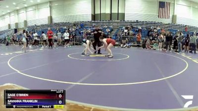 138 lbs Cons. Semi - Sage O`Brien, OH vs Savanna Franklin, MO