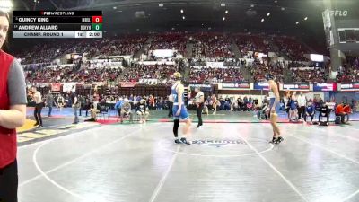 AA - 190 lbs Champ. Round 1 - Quincy King, Missoula Big Sky / Loyola Sacred Heart vs Andrew Allard, Billings Skyview