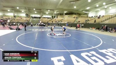 100 lbs Cons. Round 1 - Gage Hargrove, Forrest Youth Wrestling vs Gideon Comstock, Williamson County Wrestling Cl