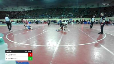 130 lbs Round Of 16 - Kelice Luker, Union Girls JH vs Katie Julian, Newcastle Youth Wrestling