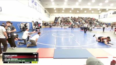 126 lbs Cons. Round 5 - Gavin Cortez, Pacifica High vs Dylan Brown, Redondo Union High School Wres