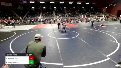 62 lbs Quarterfinal - Dominic Brower, Windy City WC vs Kalden Stegman, High Plains Thunder