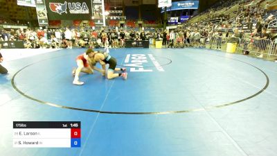 175 lbs Cons 16 #1 - Eli Larson, IL vs Sam Howard, IN