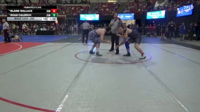 285 lbs Quarterfinal - Noah Calerich, Cut Bank vs Blaine Wallace, Catahoula Wrestling