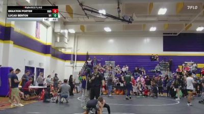 80 lbs Round 2 - Braxton Porter, Mid-South Wrestling Academy vs Lucas Benton, White Knoll