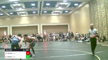 132 lbs Consi Of 16 #2 - Dominic Wilson, Rockwall vs Kaizehya Mateo, Hawaii Island WC