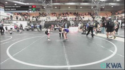 70-73 lbs Rr Rnd 5 - Brooklynn Smith, Chickasha Youth Wrestling vs Petra Smith, Darko Valley Wolf Pack