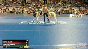 121 lbs Quarterfinal - Clayton Hinker, Beulah-Hazen vs Pitch Hager, Velva