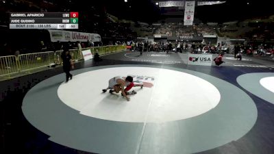 138 lbs Cons. Rd Of 32 - Jude Gudino, Downey High School Wrestling vs Gabriel Aparicio, Livermore Elite Wrestling Club