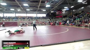 132 lbs Quarterfinal - Chase Waninger, Evansville Mater Dei vs Wyatt Miller, Floyd Central