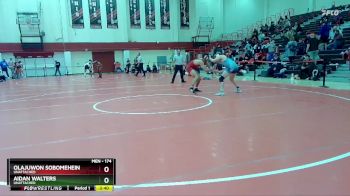 174 lbs 3rd Place Match - Aidan Walters, Unattached vs Olajuwon Sobomehein, Unattached