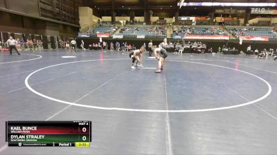 157 lbs Cons. Round 1 - Dylan Straley, Southern Oregon vs Kael Bunce, William Penn