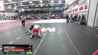 215 lbs Cons. Round 5 - Prayer Young-Blackgoat, Coconino vs Jarrett Hillis, Mesa Mountain View