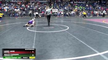 103 lbs Quarterfinal - Rocco Cassioppi, Hononegah WC vs Avery Jaime, Bulls WC