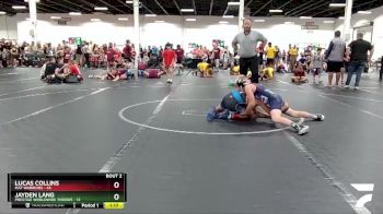 110 lbs Round 1 (8 Team) - Lucas Collins, Mat Warriors vs Jayden Lang, Prestige Worldwide Throws