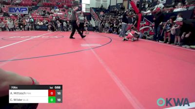 70 lbs Rr Rnd 2 - Austin Mittasch, Perry Wrestling Academy vs Cash Wilder, Blue Knights